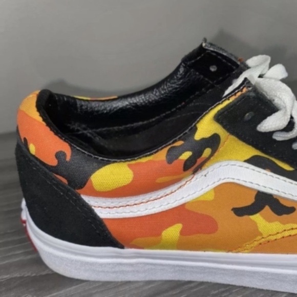 VANS Shoes Men’s 5 / Women 6.5 Pop Camo Old Skool Low Top Sneakers Black… - Picture 9 of 11